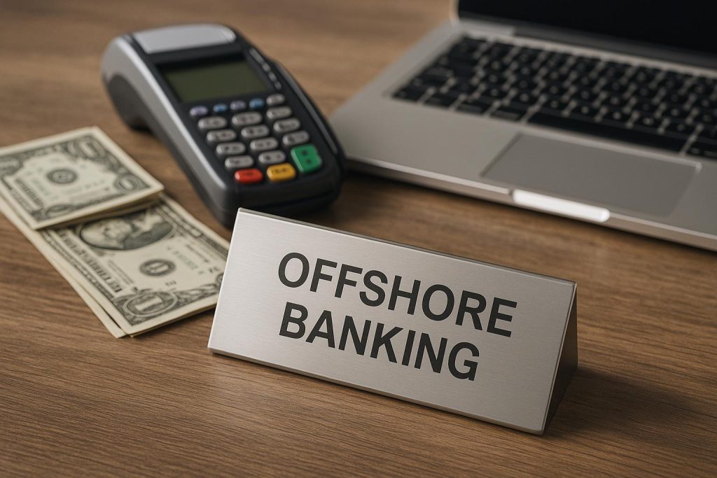 Offshore banking for merchant account support